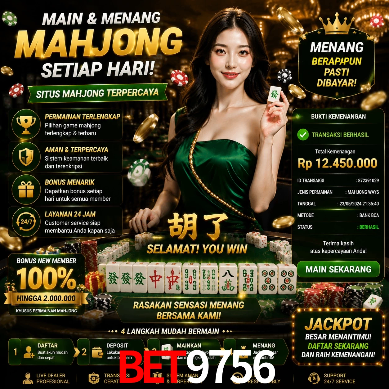 Ganhar e sacar na BET9756